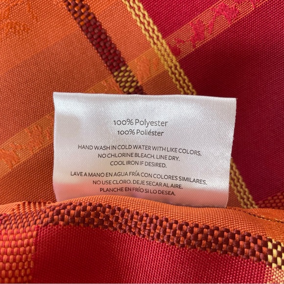 Better Homes and Gardens Fall Plaid Tablecloth Red Orange Rectangular 100 x 58 - Picture 8 of 8